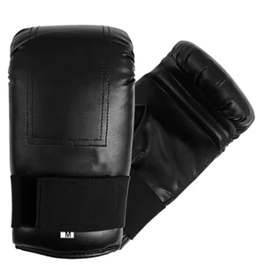 Harry Johnson Production Leather Boxing Gloves for Adults Breathable <b>Velcro</b> Closure Unisex Black - Product Image 2