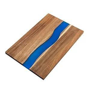 Planche à découper ronde en résine avec manche en bois, compatible lave-vaisselle - Product Image 3