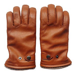 Guantes de cuero premium hasta la muñeca, transpirables, de diseño sencillo, para viajes, deportes al aire libre, para hombre, de invierno, con detección de agujas - Product Image 3