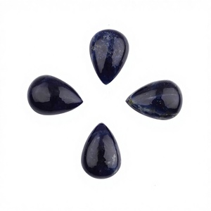 Haute qualité naturel bleu Sodalite 10x14mm poire coupe dos plat Cabochon calibré Quartz en vrac pour la fabrication de bijoux en gros en vrac - Product Image 1