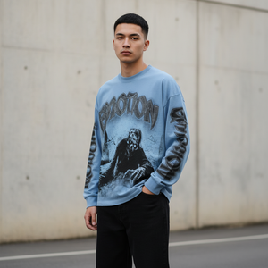 Custom Men <b>Sweatshirt</b> 2026 Heavyweight 100% Cotton <b>Retro</b> Loose Fit Crewneck High Quality Streetwear OEM - Product Image 6