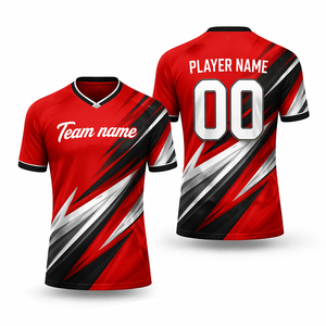 Maillots de football personnalisés en gros, impression par sublimation OEM, respirants, séchage rapide, couleurs et logos personnalisés, unisexe, pour équipes de football - Product Image 1