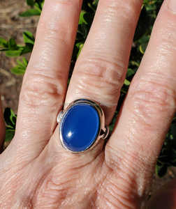 Anillo de plata 925, anillo de banda, anillo azul, anillo hecho a mano, anillo de mujer, anillo Vintage, anillo hermoso, regalo de boda. - Product Image 4