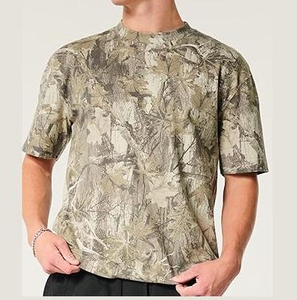 เสื้อยืดแขนสั้นลายพรางผู้ชาย ทรงปกติ คอกลม ระบายอากาศได้ดี ผ้าทอ โพลีเอสเตอร์ 100% สไตล์ลำลอง ลายพิมพ์ - Product Image 5