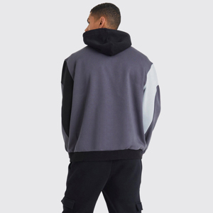 Sudadera con Capucha Oversize de Algodón 100% con Forro Polar para Hombre, Diseño Novedoso de Invierno, Bordado y Estampado Digital, Estilo Urbano Personalizado, Teñido Liso - Product Image 2