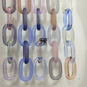 Contemporary Resin Craft Transparent Acrylic Hanging Chain Wall Accent Decorative <b>Decor</b> for Stylish Home Interiors - Product Image 4