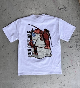 เสื้อยืดผู้ชายสีดำพิมพ์ลายการ์ตูน แขนสั้น คอกลม สไตล์สตรีท ทรงปกติ ผ้าฝ้ายเจอร์ซีย์ถัก 100% โลโก้ด้านหน้า - Product Image 6