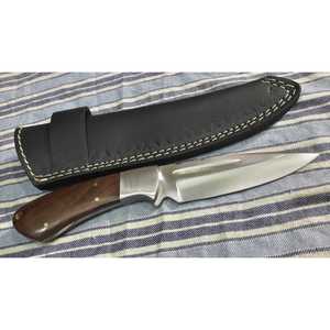 Nuevos cuchillos de caza de estilo personalizado con hoja fija de acero para cortar madera y carne, herramienta lista para usar en el campo. - Product Image 1
