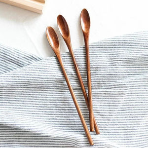 Juego de cucharas de cocina de madera multiusos, adecuadas para revolver, freír, mezclar, hornear y preparar múltiples recetas - Product Image 1