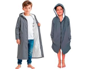 Peignoir de bain à manches longues pour enfants, doublé polaire, coupe-vent, pour la natation, le surf et les sports de plein air, pour garçons et filles, serviette de plage, peignoir de bain - Product Image 4