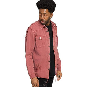 Vestes en jean pour hommes les plus vendues, logo personnalisé sur le devant, respirantes, style streetwear, service OEM pour l'hiver - Product Image 6