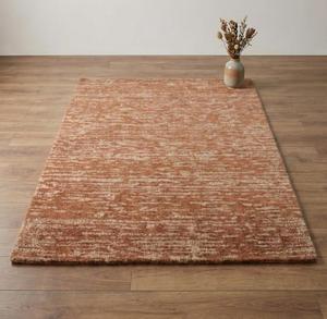 Alfombra de Lana Tejida a Mano Color Marrón Óxido, Alfombra Contemporánea para Decoración de Hogar, Hotel u Oficina, Superventas - Product Image 1