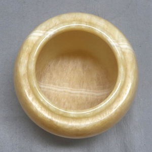 Urne funéraire pour bébé en marbre naturel jaune de haute qualité Qianrui, vente en gros, personnalisable, durable, conteneur à cendres, fournitures funéraires - Product Image 4