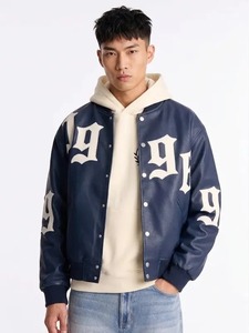 เสื้อแจ็คเก็ตวาร์ซิตี้หนังเทียมลายก้อนกรวด รุ่น Relaxed 96 - Product Image 1