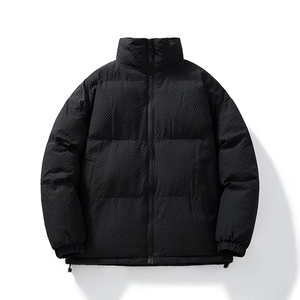 Veste d'hiver décontractée pour homme, 100% duvet, écologique, séchage rapide, respirante, épaisse, fermeture éclair, haute qualité, personnalisable, vente en gros - Product Image 3