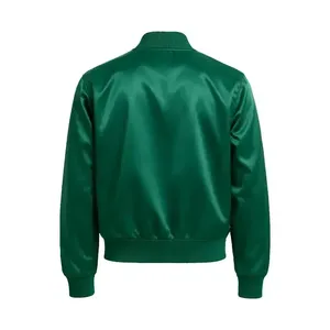 Blouson Bomber Homme Streetwear Brodé Imperméable Coupe-Vent Respirant en Polyester avec Fermeture Éclair, Coupe Oversize en Nylon pour le Printemps - Product Image 4