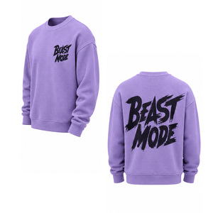 <b>Men</b> Waffle Knit Sweatshirt Casual Crew Neck Long Sleeve Textured Pullover <b>Thermal</b> <b>Top</b> Custom OEM Sportswear Manufacturer Factory - Product Image 5
