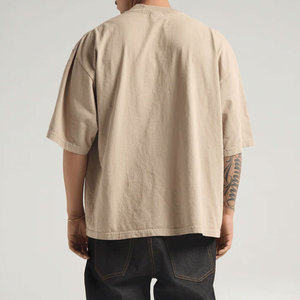 T-shirt personnalisé avec logo, 450 GSM, ultra lourd, épaules tombantes, streetwear de luxe, blancs, USA - Product Image 6