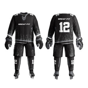 Meilleurs vêtements d'équipe sportive, uniforme de hockey sur glace 100% polyester pour l'entraînement, vente en gros, uniformes de hockey sur glace de qualité supérieure et doux pour hommes - Product Image 1