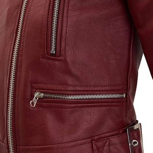 Nouvelle tendance, veste en cuir véritable pour femmes, style motard classique, veste en peau de mouton véritable pour l'hiver, veste tendance pour femmes - Product Image 6