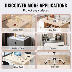 Telo Protettivo Impermeabile in PVC Spesso 1,5 mm Trasparente 460 x 1232 mm per Mobili da Cucina e Superfici di Lavoro - Product Image 6