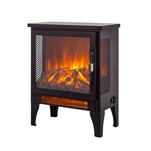 Caminetto Elettrico Autoportante da 17 Pollici con Effetto Fiamma 3D, Stufa in Metallo Nero con Telecomando, Spina AU/US per Uso Interno in Hotel - Product Image 2