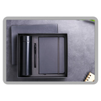 Set de Regalo Promocional: Libreta de Negocios A5 de Cuero PU, Bolígrafo Metálico, Botella de Agua de Acero Inoxidable, con Logotipo Personalizado en Color