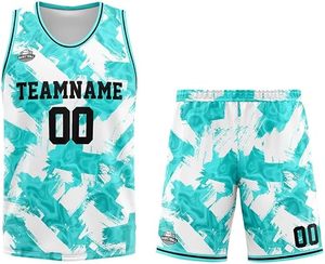 Maillot et short d'équipe de basketball, prix réduit d'usine, tissu léger respirant à séchage rapide, nom personnalisé - Product Image 2