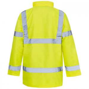 Chaquetas de Seguridad de Invierno de Alta Visibilidad Personalizadas, Fluorescentes, Impermeables, Transpirables y Resistentes al Viento, con Cinta Reflectante - Product Image 4
