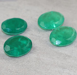 Émeraude double naturelle, forme ovale, cabochon, toutes tailles, pierre brute, fourniture pour la fabrication de bijoux, vente en gros, fabricant en vrac - Product Image 4