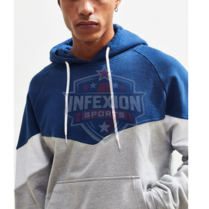เสื้อสเวตเชิ้ตมีฮู้ดบล็อกสีสำหรับผู้ชาย แขนเสื้อแบบแร็กแลน ผ้าฟลีซ ทรงปกติ ใส่สบายๆ ในฤดูใบไม้ร่วง - Product Image 4