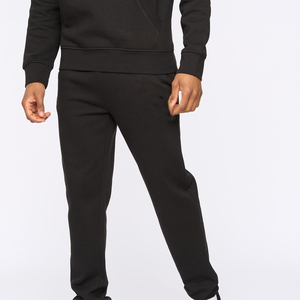 Pantalones Deportivos Negros para Hombre, de Color Sólido, Cintura Elástica, Casuales, con Bolsillos Laterales, Pantalones de Algodón de Punto de Peso Medio, para Otoño - Product Image 5