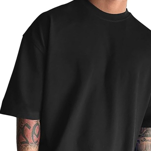 T-shirts surdimensionnés pour hommes avec étiquette privée personnalisée, 100% coton, respirants, séchage rapide, disponibles en plusieurs tailles et couleurs, t-shirts décontractés tendance - Product Image 2