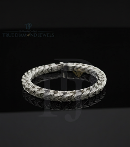 Pulsera de Cadena Cubana Iced Out de Oro 10KT 14KT y Plata 925 con Diamantes VS1 VS2, Estilo Hip Hop para Hombre, Joyería de Lujo - Product Image 5