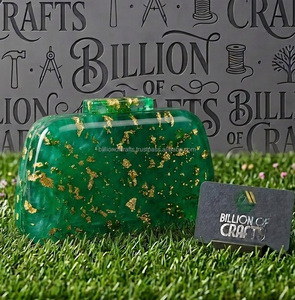 Bolso de Fiesta de Resina Estilo Boutique, Clutch de Diseño con Asa de Cuentas y Correa de Cadena, Cartera de Noche Premium, Bolso de Moda para Boda y Novia - Product Image 5