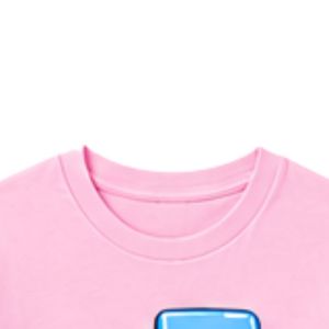 T-shirt rose à manches courtes et col rond pour jeunes avec motif de lettres entrelacées, idéal pour l'école, le quotidien et le streetwear, vêtement confortable - Product Image 3