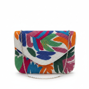 Luxury Women Beaded Clutch Bag Handmade Evening <b>Purse</b> with Metal Chain Strap Satin Lining <b>Medium</b> Capacity Wholesale Manufacturer - Product Image 5