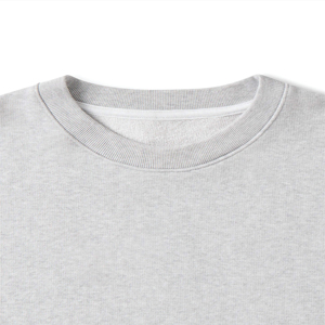 Sudadera Unisex de Cuello Redondo, Color Gris Sólido, Tejido de Algodón, Estilo Casual, Corte Regular, para Otoño - Product Image 5