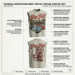 2026 New Latest Design Vintage Graphic Custom Sleeveless T Shirt Men Custom Printed Tank Top Streetwear Summer Vest Whole Sale - Product Image 3