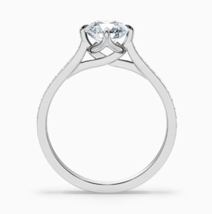 Round Cut Moissanite Engagement <b>Ring</b> 925 Sterling <b>Silver</b> Rose Gold Plated Classic <b>Solitaire</b> Promise <b>Ring</b> Wedding Party Luxury - Product Image 4