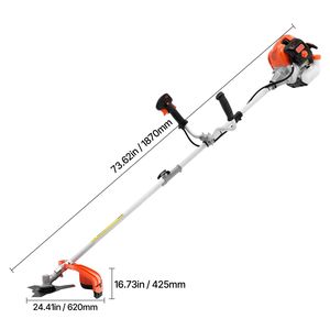 Decespugliatore a Benzina 2 Tempi da 42.7CC, Tagliabordi Multifunzione Senza Fili da 43cm, Rifinitore per Erba in Alluminio - Product Image 1