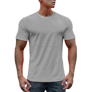 Camiseta Deportiva de Manga Corta para Hombre, Diseño Personalizado con Logotipo OEM, Tendencia de Gimnasio, Secado Rápido, Cuello Redondo, Ajustada - Product Image 1