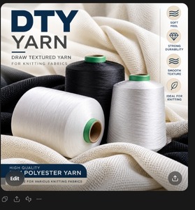 White 100% <b>Polyester</b> <b>Yarn</b> 68/36 Denier For Textile Knitting Fabric Formation Garment Accessories And Embroidery Thread Supply - Product Image 3