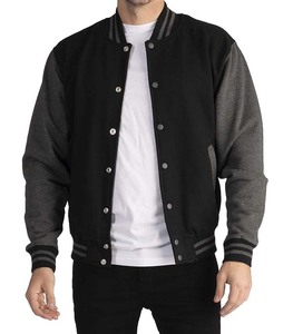 แจ็คเก็ตเบสบอลวาร์ซิตี้ผู้ชายทรงโอเวอร์ไซส์ ผ้าฝ้ายแท้ 100% คุณภาพสูงจากโรงงาน พร้อมปักโลโก้ตามสั่ง สำหรับฤดูหนาว - Product Image 1