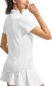 <b>Women's</b> white Short Sleeve for Shirt Solid Color Breathable <b>Compressed</b> Jersey Quick Dry Knitted Casual Sport <b>Top</b> - Product Image 6