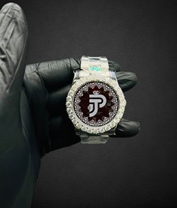 Montre à cadran chiffres romains avec diamants Moissanite VVS et bracelet en acier inoxydable de qualité supérieure pour femmes - Product Image 6