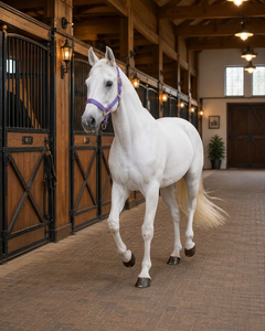 Harnais de Selle Original Lavender pour Cheval, Réglable, en Matière PP, Boucles Dorées - Product Image 3