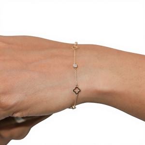 Luxury Fashion Adjustable Chain Link <b>Bracelets</b> 10K 14K Solid Gold Lab Grown Diamond <b>Friendship</b> Jewelry Moissanite <b>Bracelet</b> - Product Image 5