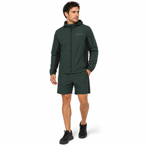 Conjunto de Pantalones Cortos y Chaqueta Cortavientos Ligera con Capucha, Unisex, Tejido Técnico, Personalizable con Logotipo, Proveedor - Product Image 1