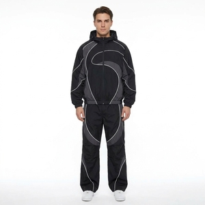 Custom Deep Green <b>White</b> Sleeve Panel Windbreaker Tracksuit <b>Men</b> Lightweight Jacket <b>Jogger</b> Set Team Outfit - Product Image 6